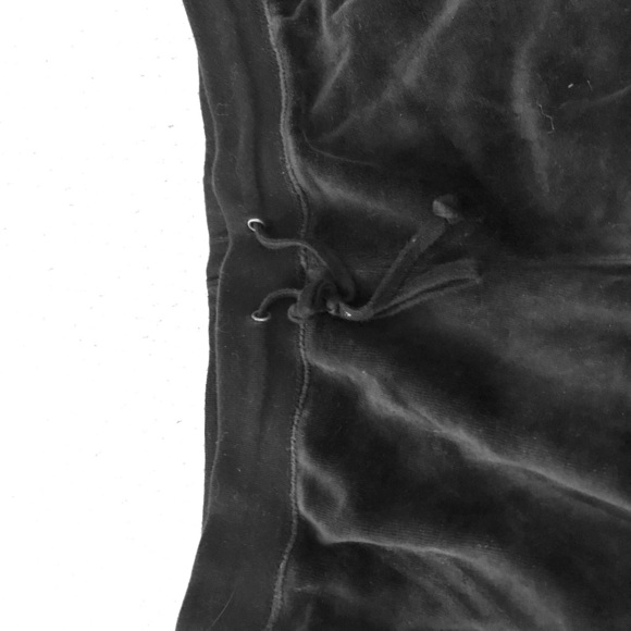 GAP black velvet cotton pants XS soft stretchy waist short length vintage EUC - Picture 3 of 6